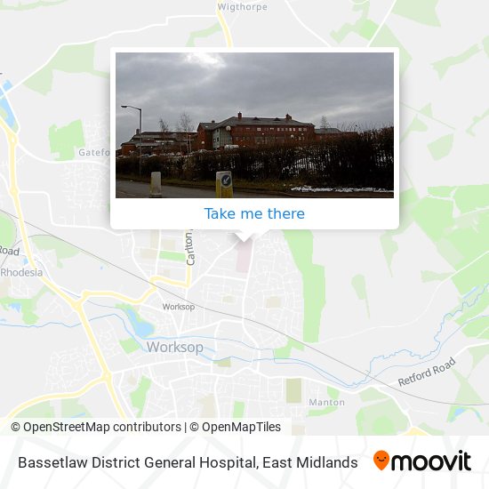 Bassetlaw District General Hospital map