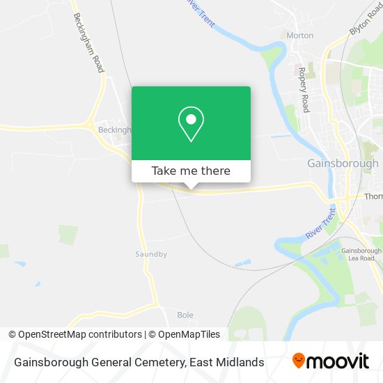 Gainsborough General Cemetery map