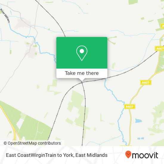East CoastWirginTrain to York map
