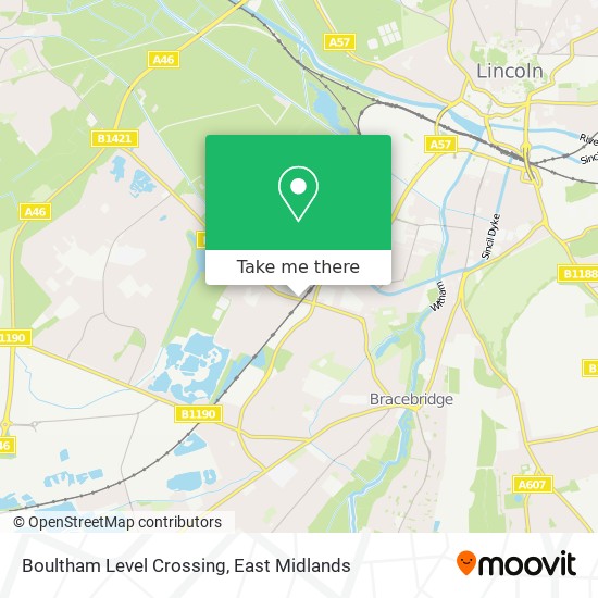 Boultham Level Crossing map