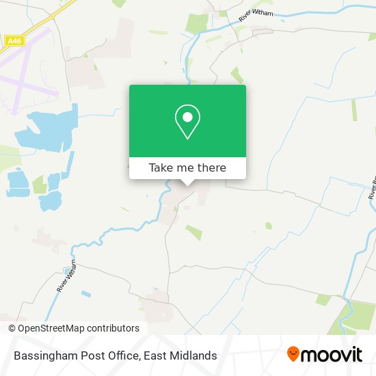Bassingham Post Office map