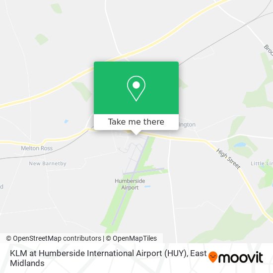 KLM at Humberside International Airport (HUY) map
