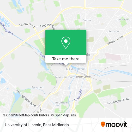 University of Lincoln map