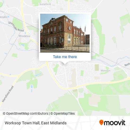 Worksop Town Hall map