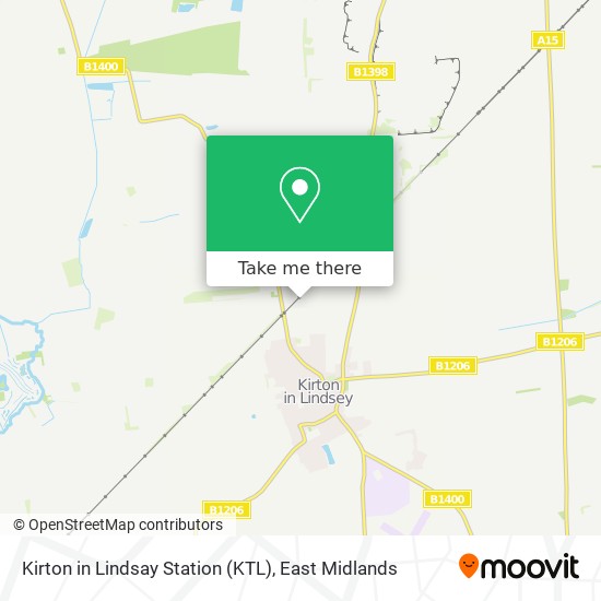 Kirton in Lindsay Station (KTL) map