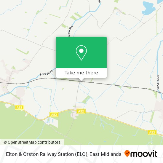 Elton & Orston Railway Station (ELO) map