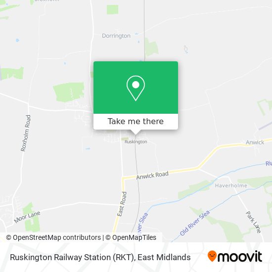 Ruskington Railway Station (RKT) map