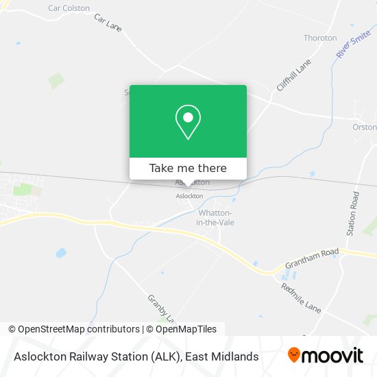 Aslockton Railway Station (ALK) map