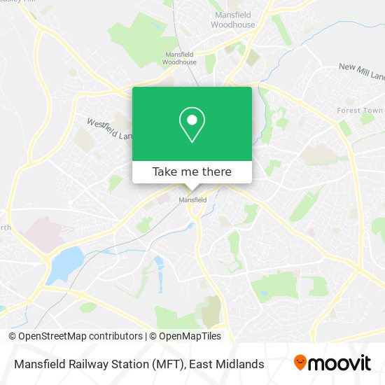 Mansfield Railway Station (MFT) map