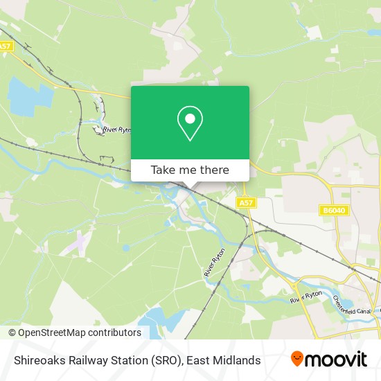 Shireoaks Railway Station (SRO) map