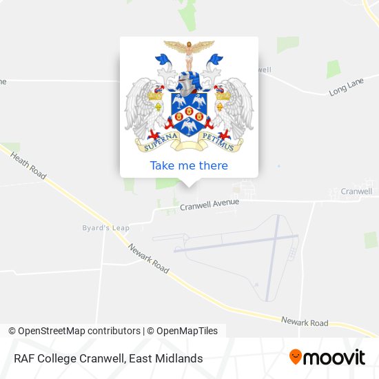 RAF College Cranwell map