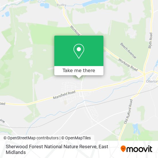 Sherwood Forest National Nature Reserve map