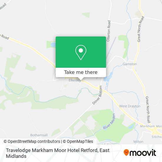 Travelodge Markham Moor Hotel Retford map