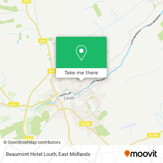 Beaumont Hotel Louth map