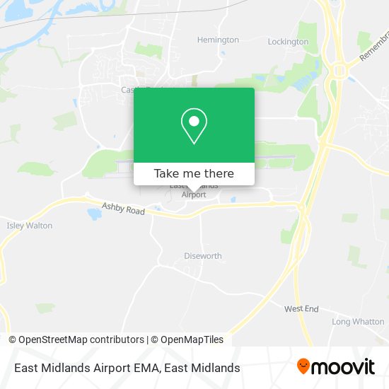 East Midlands Airport EMA map