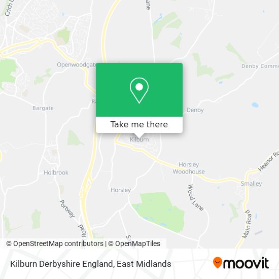 Kilburn Derbyshire England map