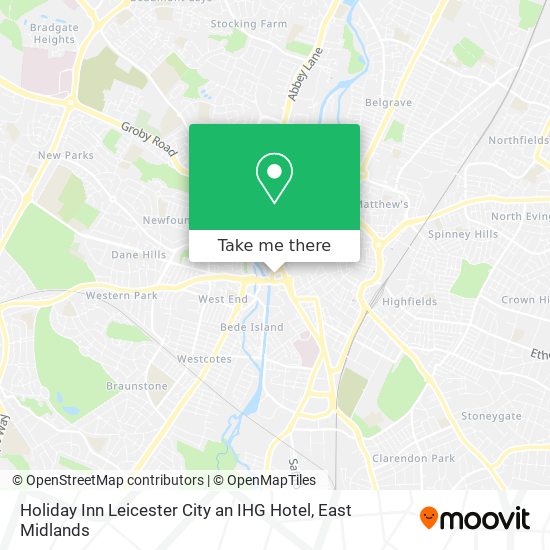 Holiday Inn Leicester City an IHG Hotel map