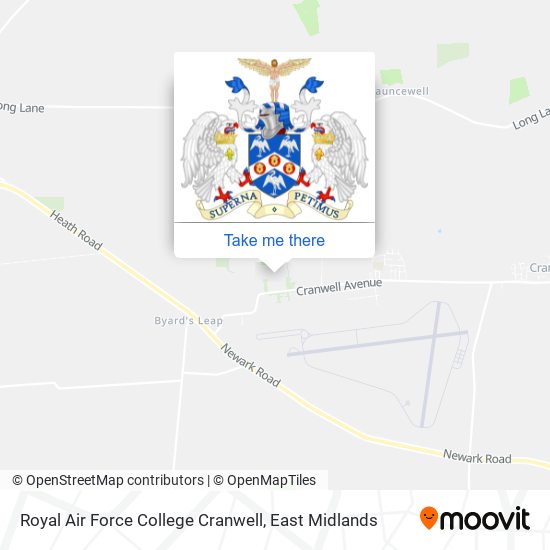 Royal Air Force College Cranwell map