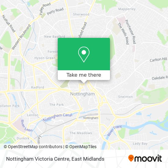 Nottingham Victoria Centre map