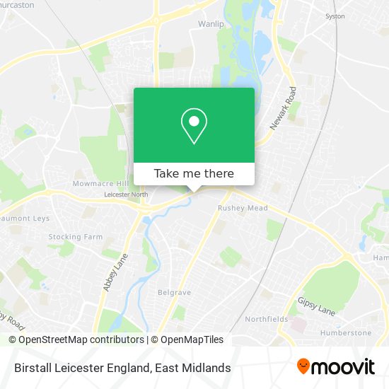 Birstall Leicester England map