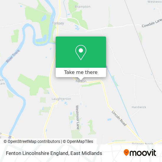Fenton Lincolnshire England map