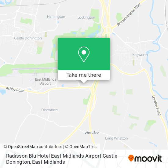 Radisson Blu Hotel East Midlands Airport Castle Donington map