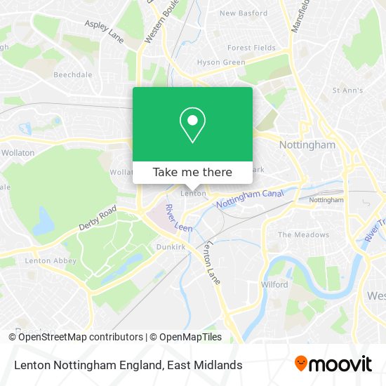 Lenton Nottingham England map