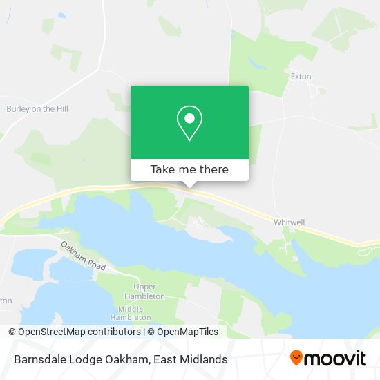 Barnsdale Lodge Oakham map