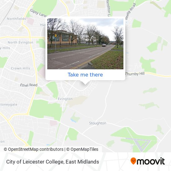 City of Leicester College map