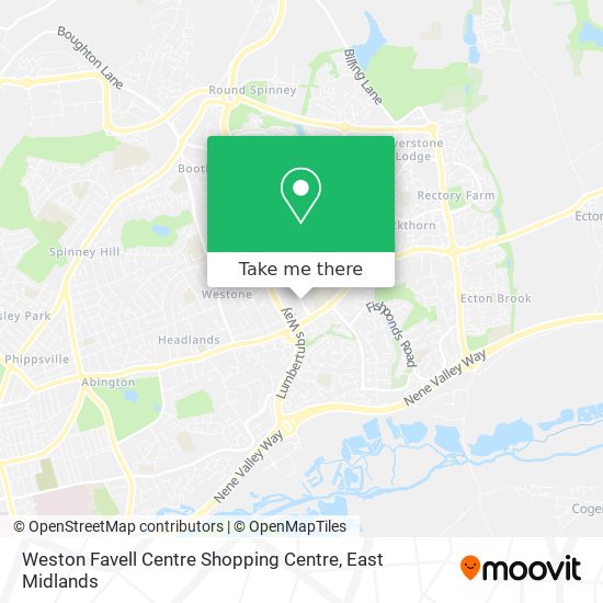 Weston Favell Centre Shopping Centre map