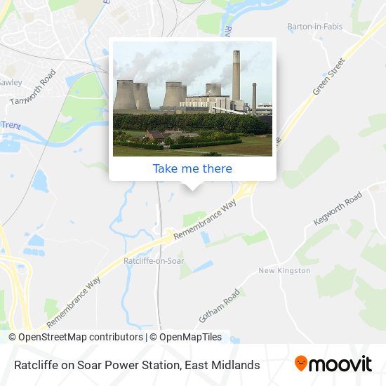 Ratcliffe on Soar Power Station map