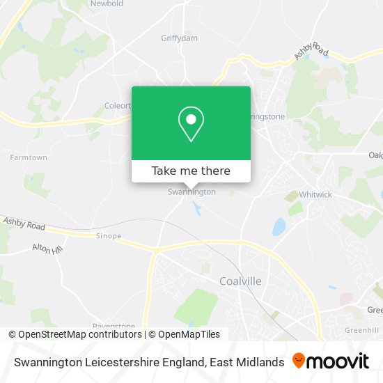 Swannington Leicestershire England map