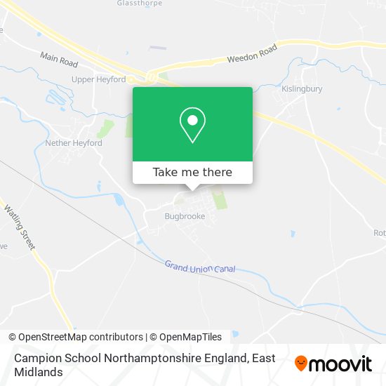 Campion School Northamptonshire England map