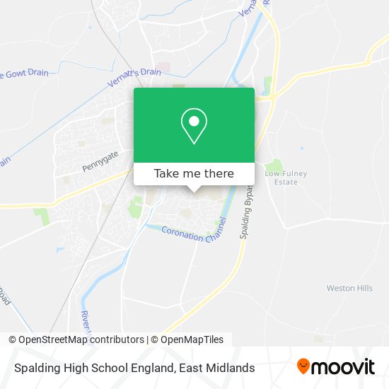 Spalding High School England map