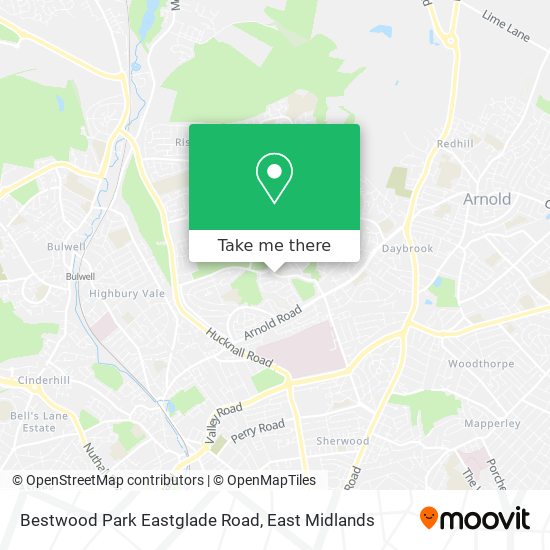 Bestwood Park Eastglade Road map