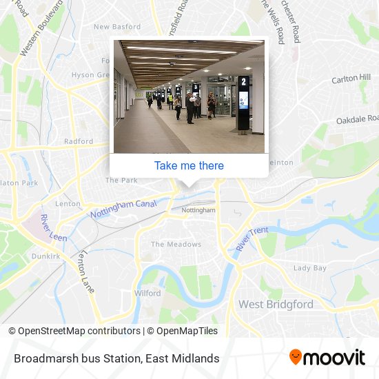 Broadmarsh bus Station map