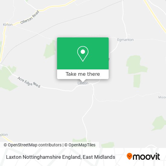 Laxton Nottinghamshire England map