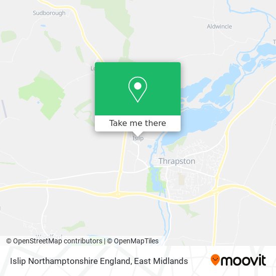 Islip Northamptonshire England map