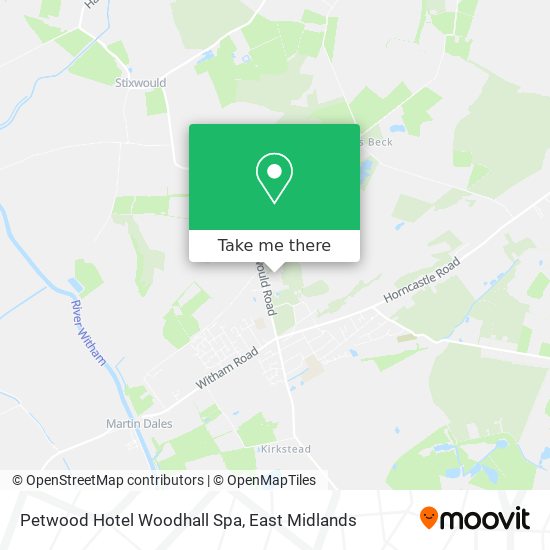 Petwood Hotel Woodhall Spa map