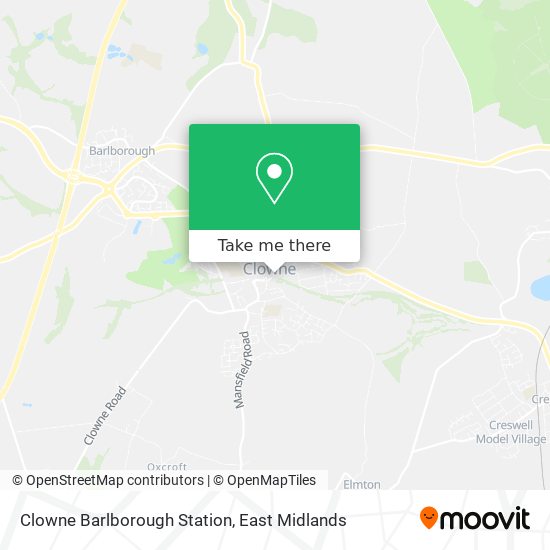 Clowne Barlborough Station map