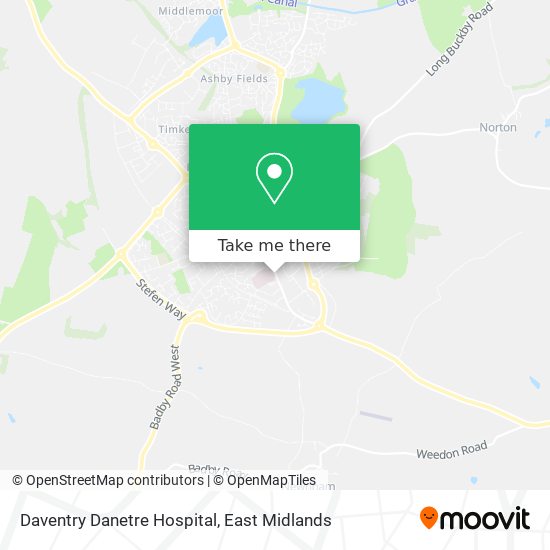 Daventry Danetre Hospital map