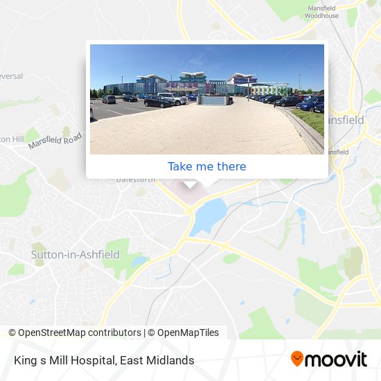 King s Mill Hospital map