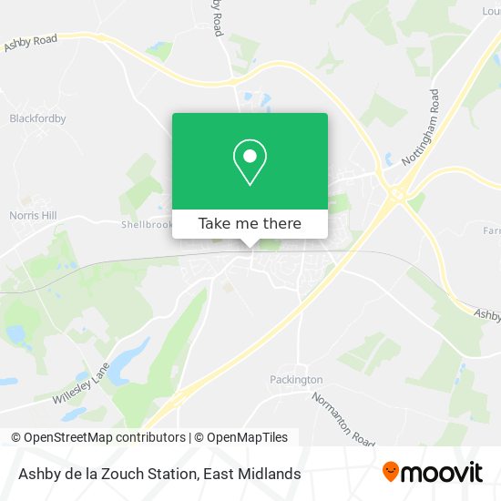 Ashby de la Zouch Station map