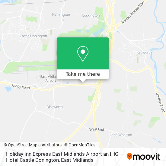 Holiday Inn Express East Midlands Airport an IHG Hotel Castle Donington map