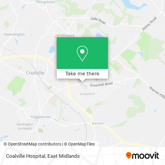 Coalville Hospital map