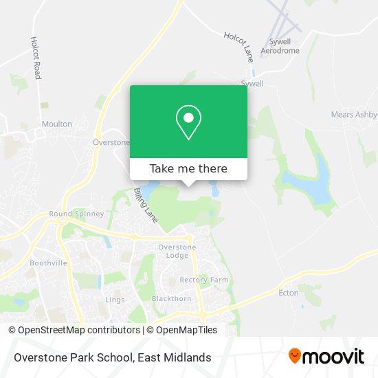 Overstone Park School map