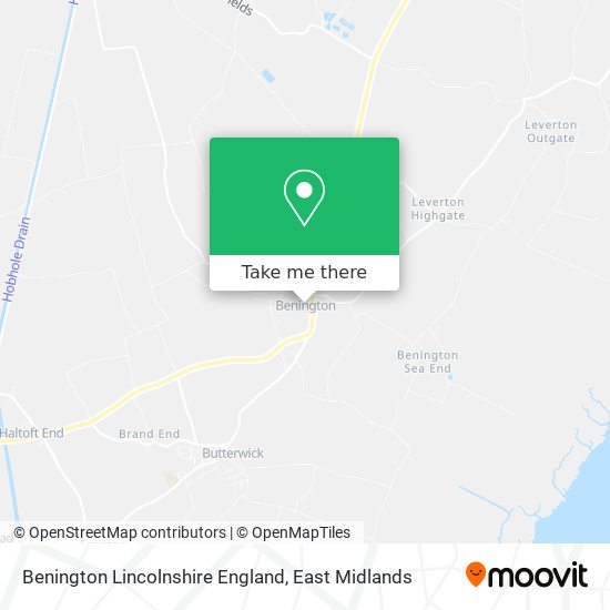 Benington Lincolnshire England map