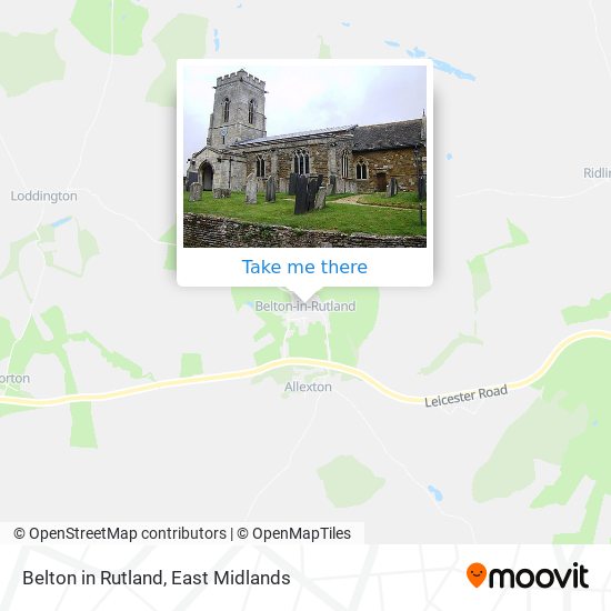 Belton in Rutland map