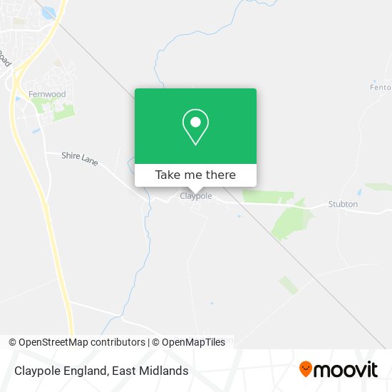 Claypole England map