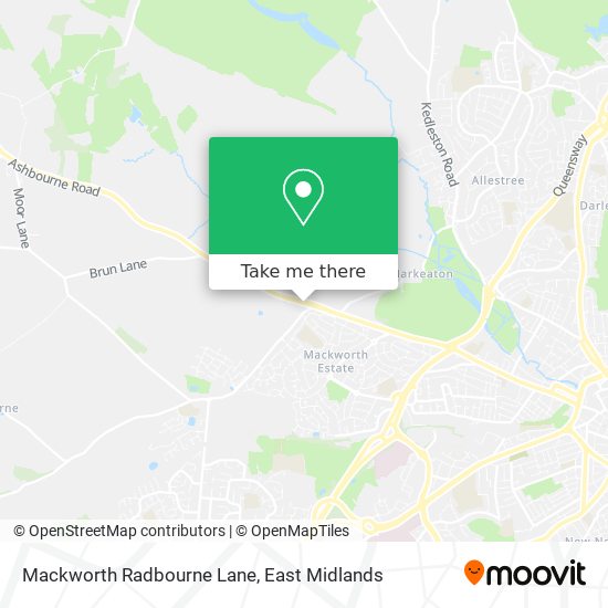 Mackworth Radbourne Lane map